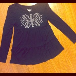 JUSTICE casual long sleeve girls shirt